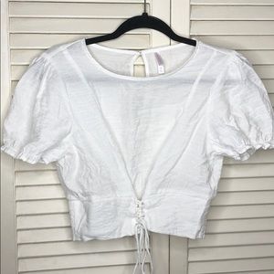 White crop top festival